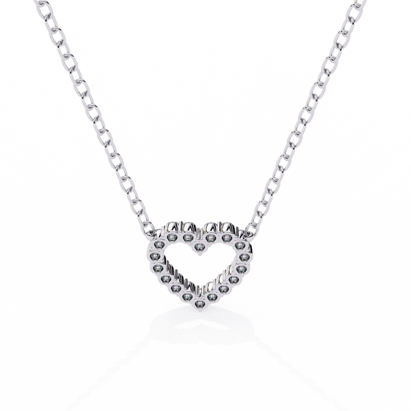 Dazzling Lab Grown Diamond Heart Pendant Necklace