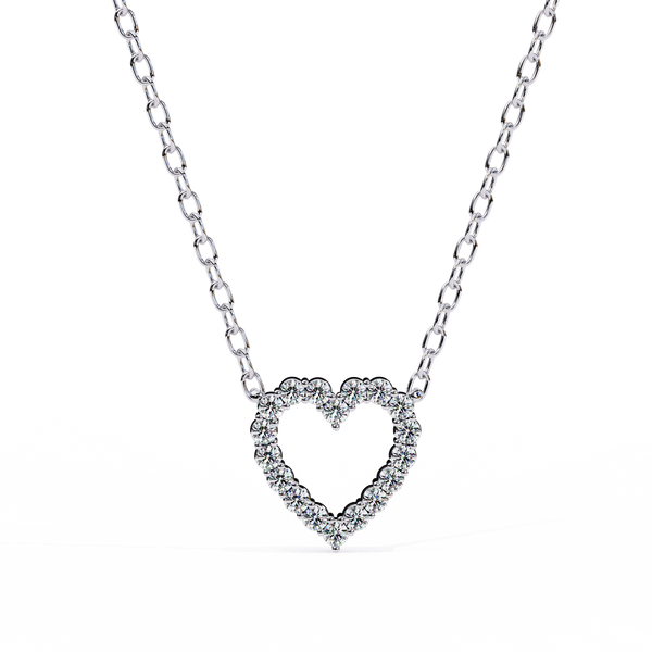 Dazzling Lab Grown Diamond Heart Pendant Necklace