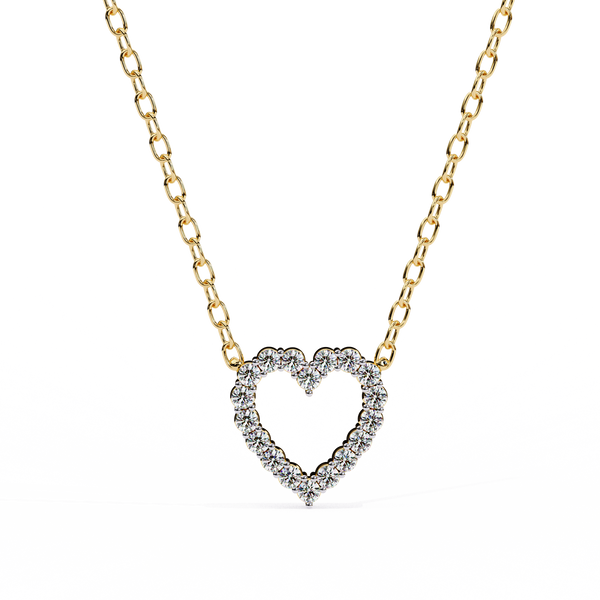 Dazzling Lab Grown Diamond Heart Pendant Necklace