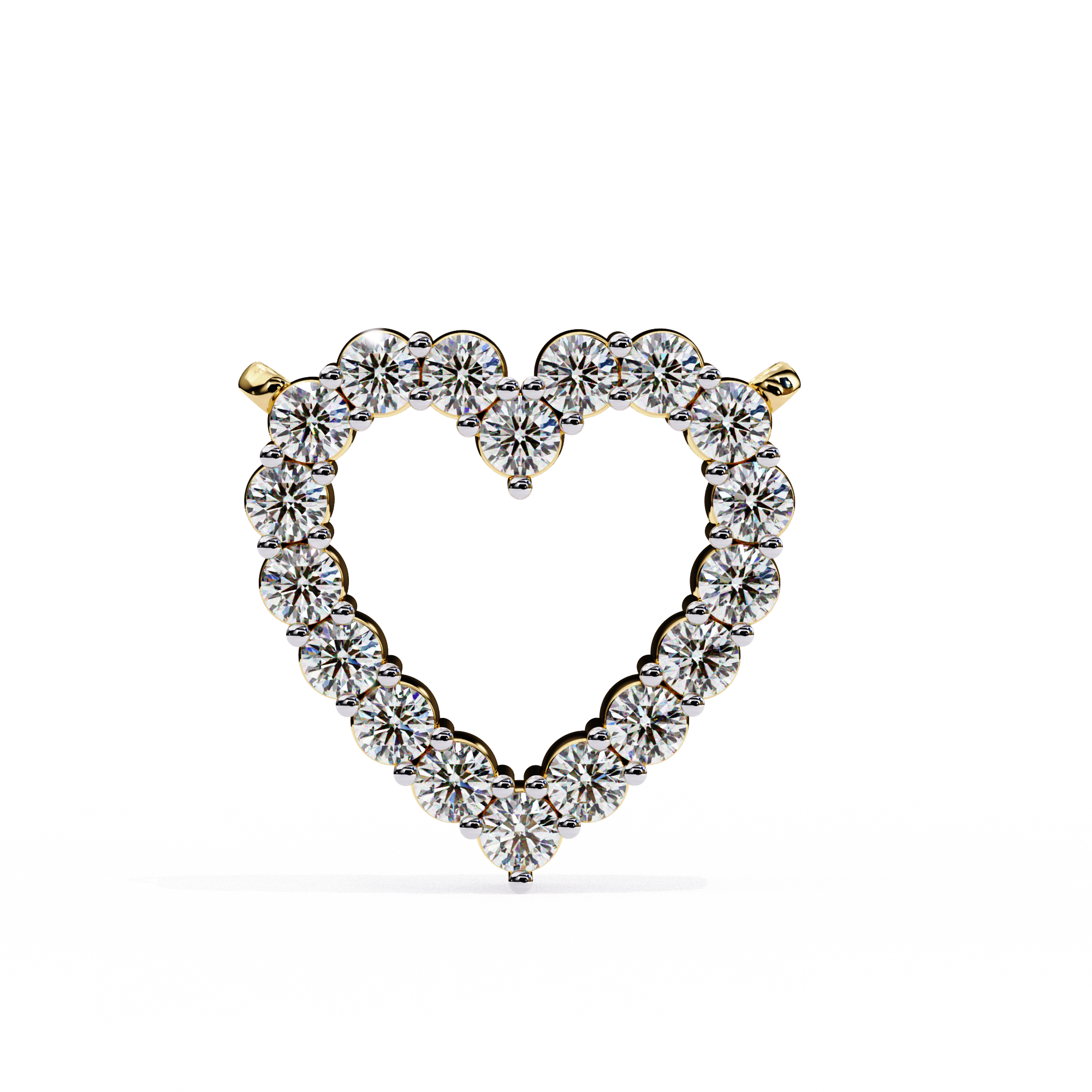 Dazzling Diamond Heart Pendant Necklace