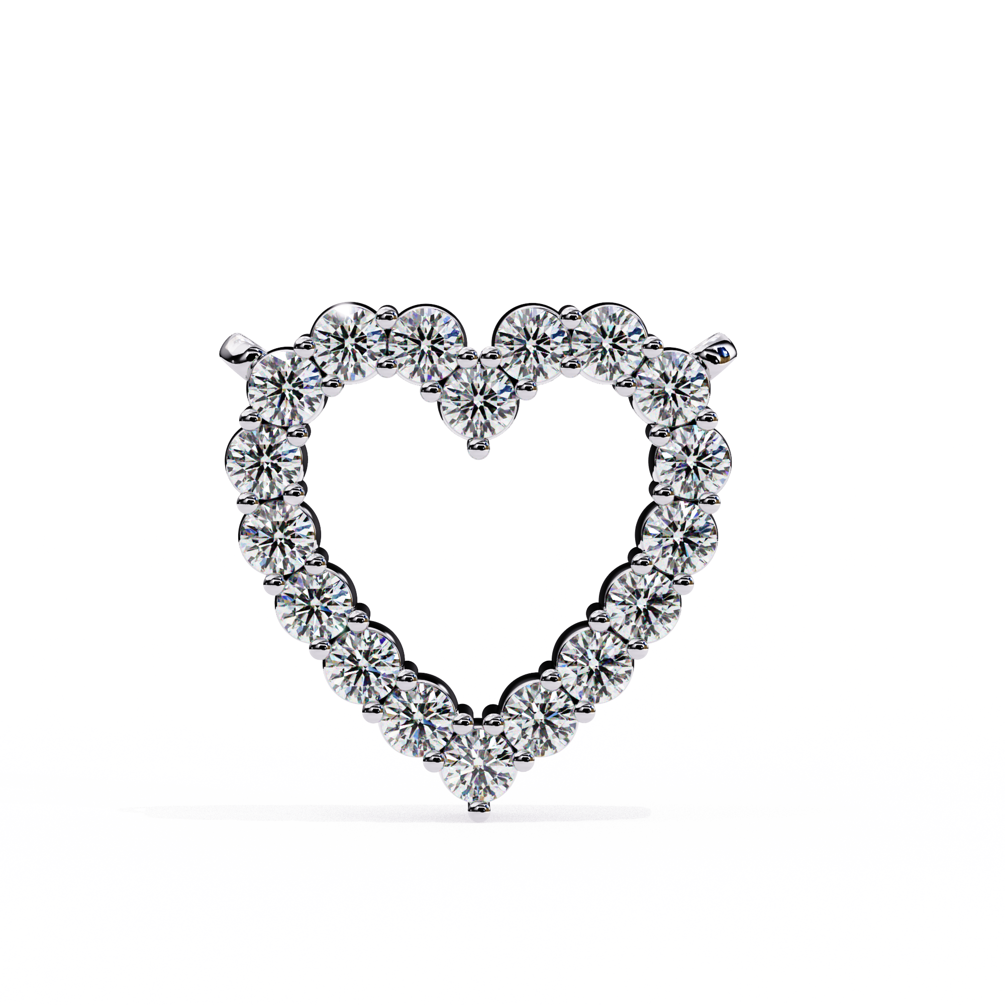 Dazzling Diamond Heart Pendant Necklace