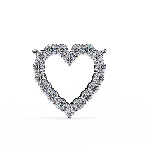 Dazzling Lab Grown Diamond Heart Pendant Necklace