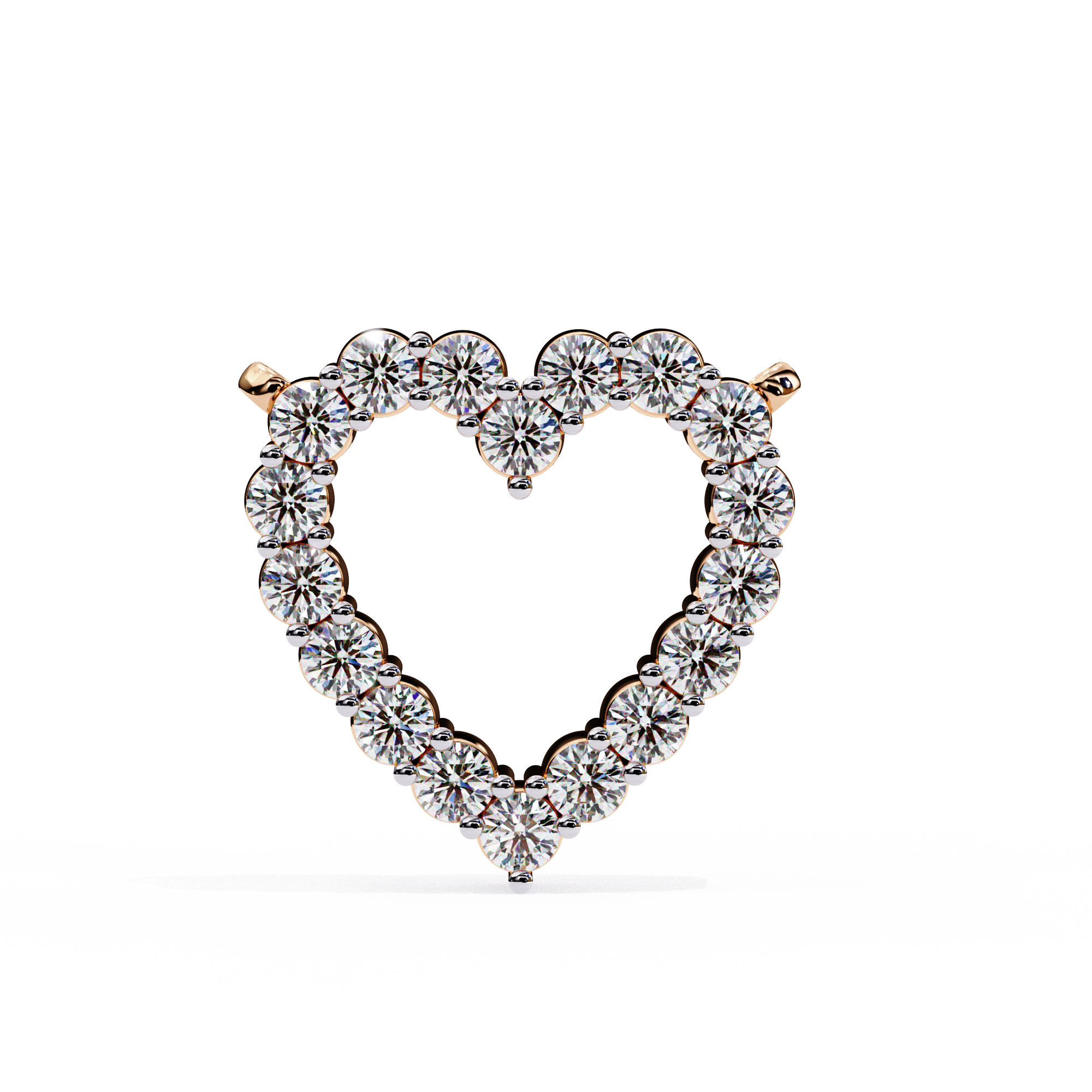 Dazzling Diamond Heart Pendant Necklace