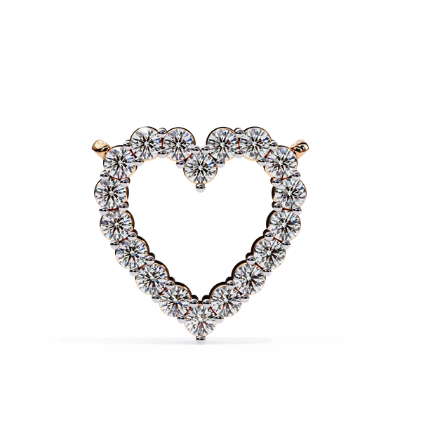 Dazzling Lab Grown Diamond Heart Pendant Necklace
