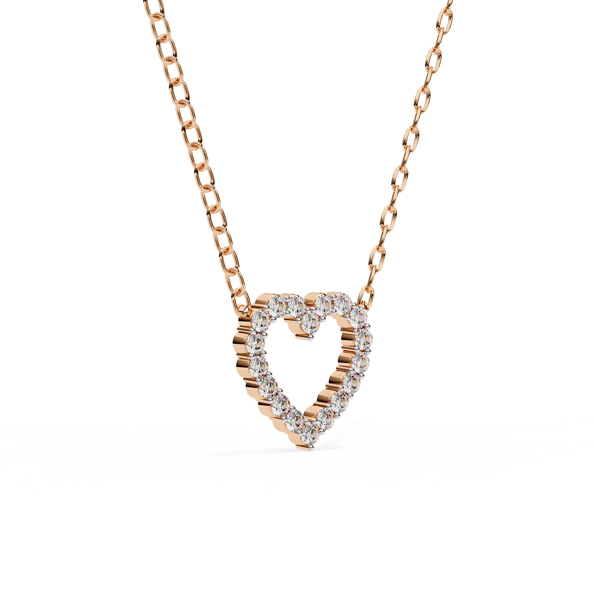 Dazzling Diamond Heart Pendant Necklace