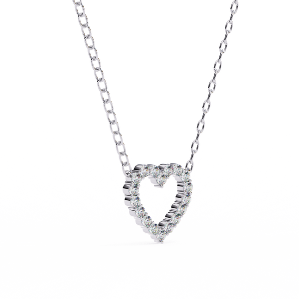 Dazzling Lab Grown Diamond Heart Pendant Necklace