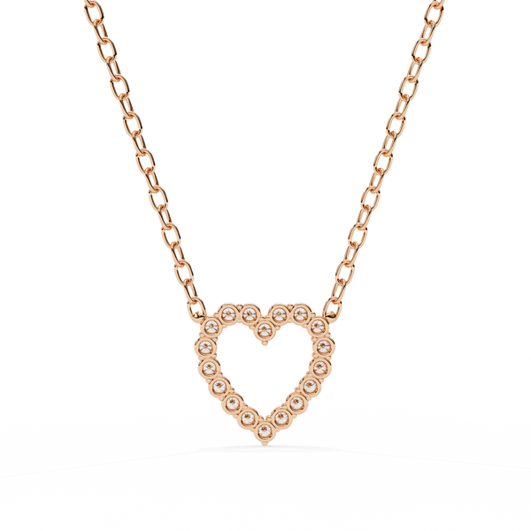 Dazzling Lab Grown Diamond Heart Pendant Necklace