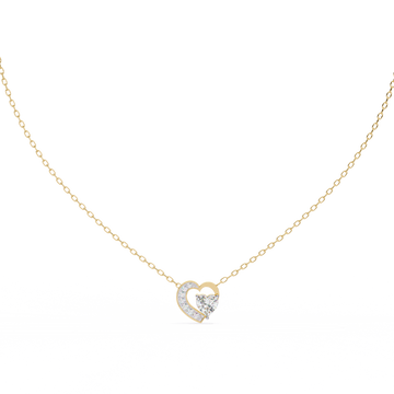 Sparkling Heart Cut Diamond Pendant