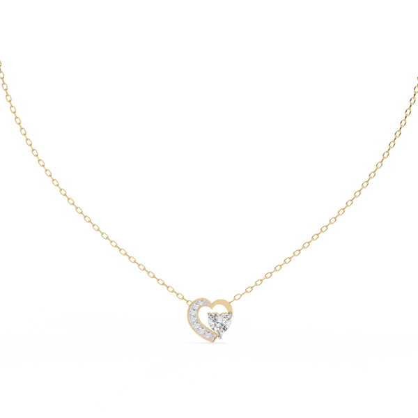 Sparkling Heart Cut Lab Grown Diamond Pendant