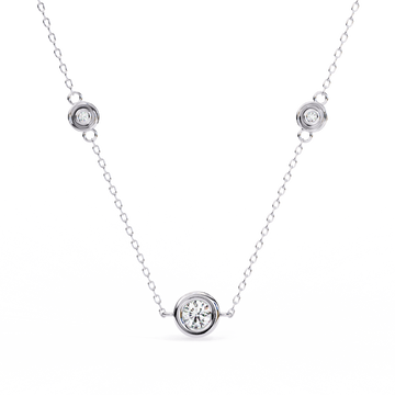 Triana Bezel Set Diamond Pendant