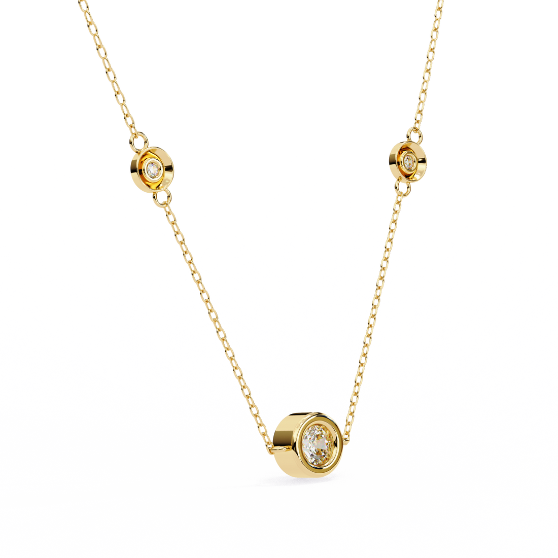 Triana Bezel Set Diamond Pendant