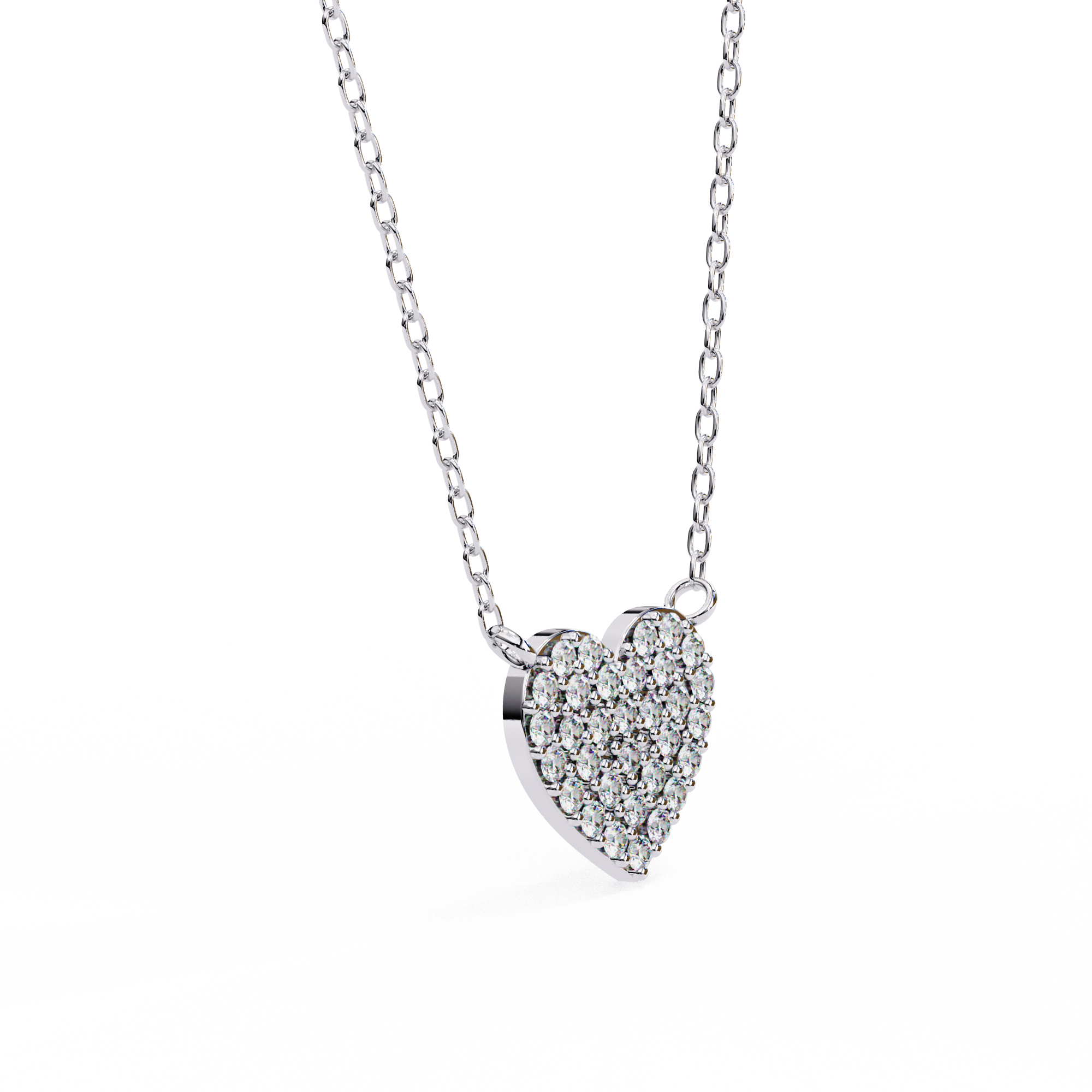 Sparkling Heart Diamond Pendant