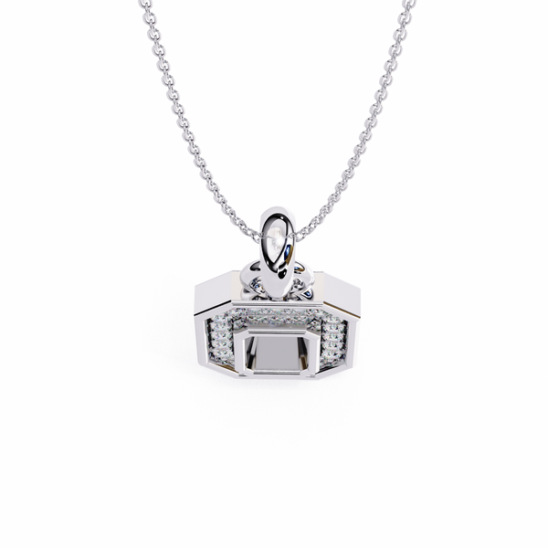 The Octavia Halo Lab Grown Diamond pendant Necklace