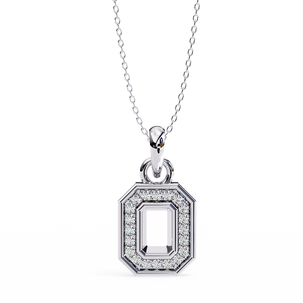 The Octavia Halo Lab Grown Diamond pendant Necklace