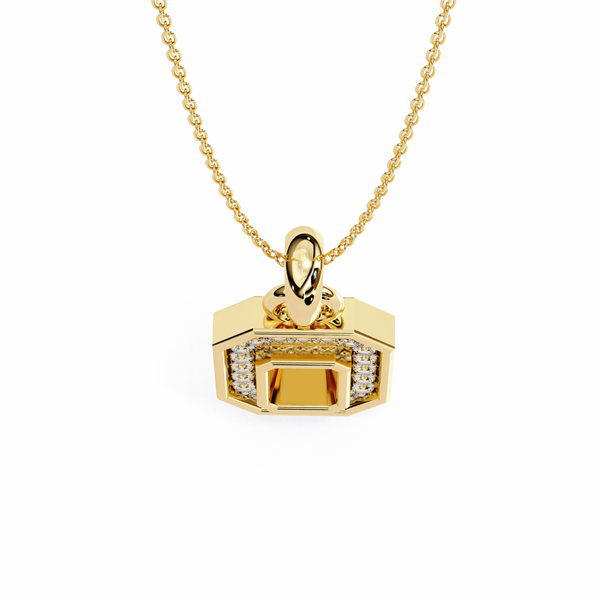 The Octavia Halo Lab Grown Diamond pendant Necklace