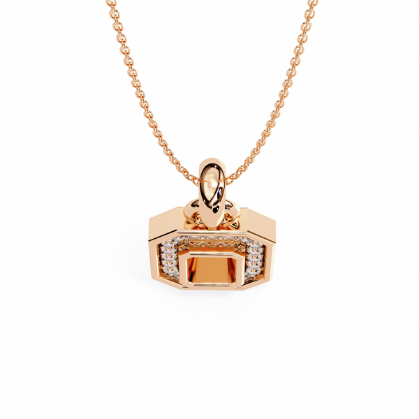 The Octavia Halo Lab Grown Diamond pendant Necklace