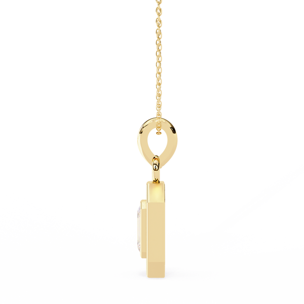 Classic Emerald Cut Lab Grown Diamond Halo Pendant