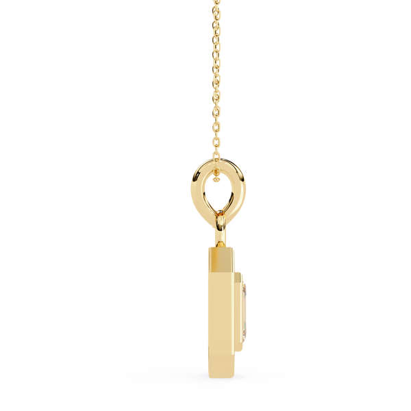 Classic Emerald Cut Lab Grown Diamond Halo Pendant