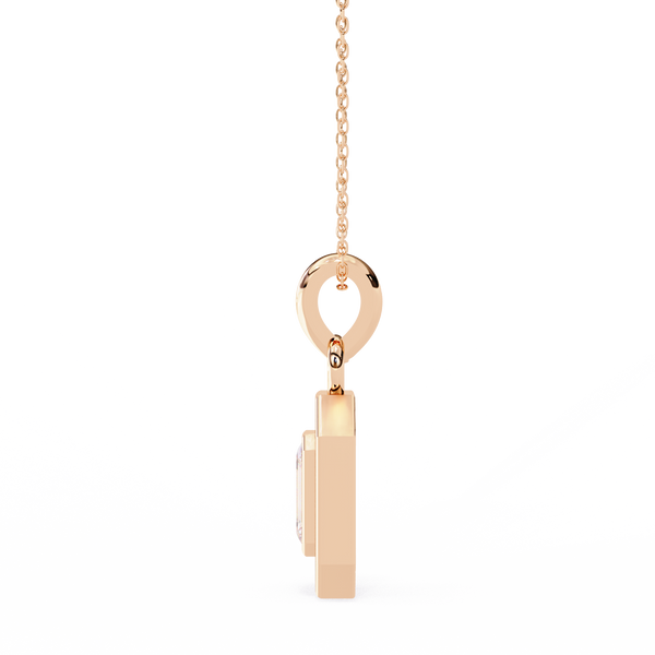 Classic Emerald Cut Lab Grown Diamond Halo Pendant