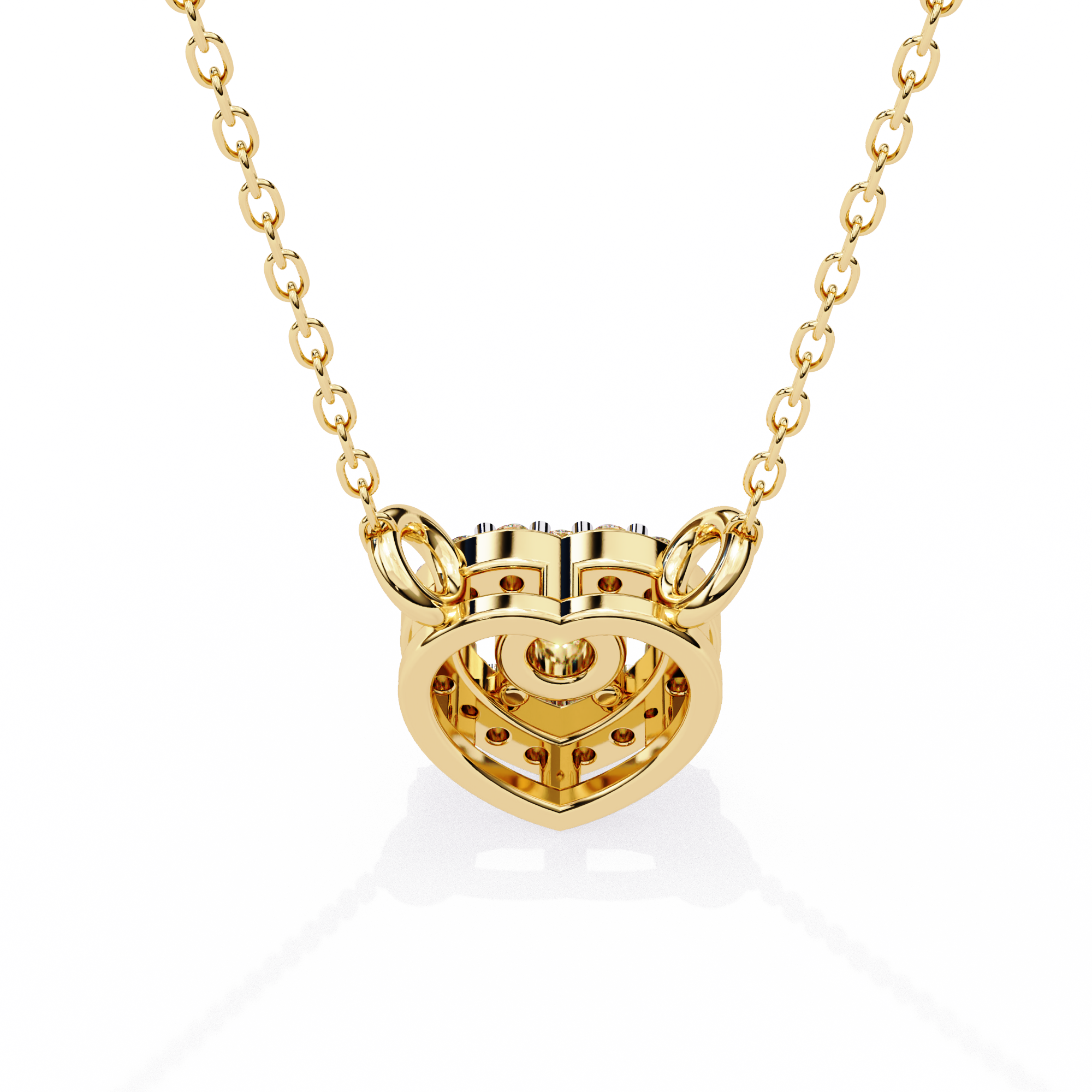 Classic Heart Diamond Pendant Necklace