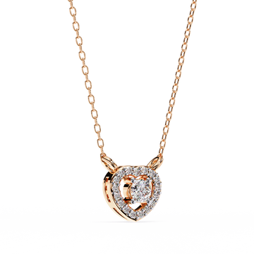 Classic Heart Diamond Pendant Necklace