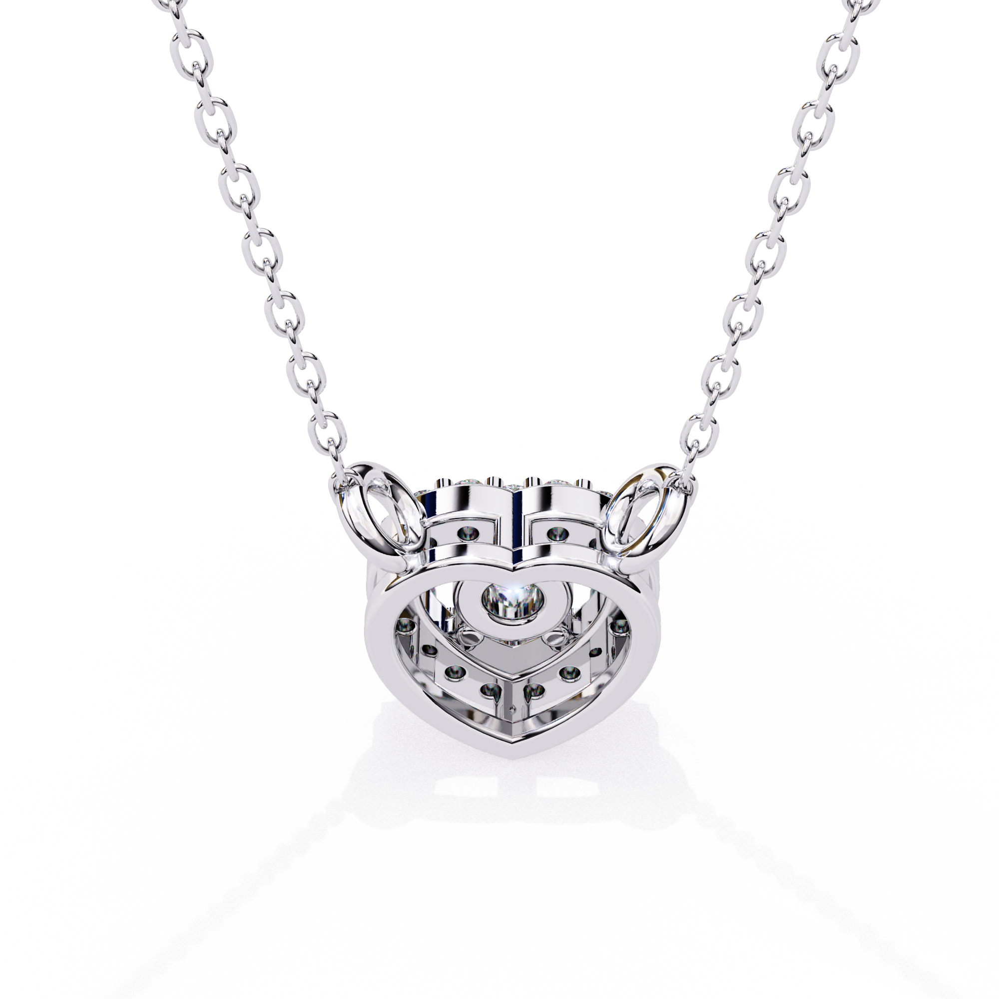 Classic Heart Diamond Pendant Necklace