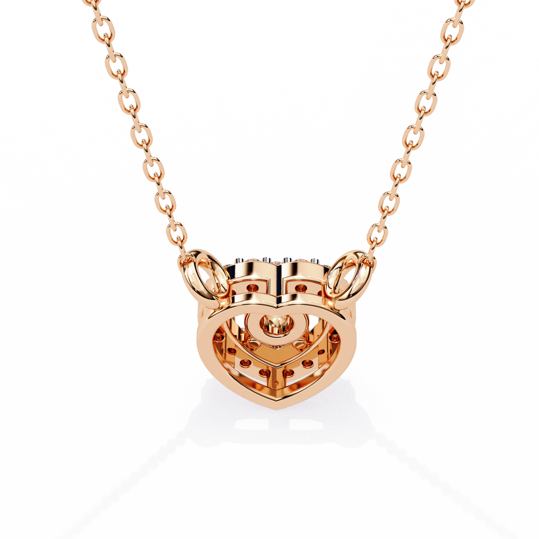 Classic Heart Diamond Pendant Necklace