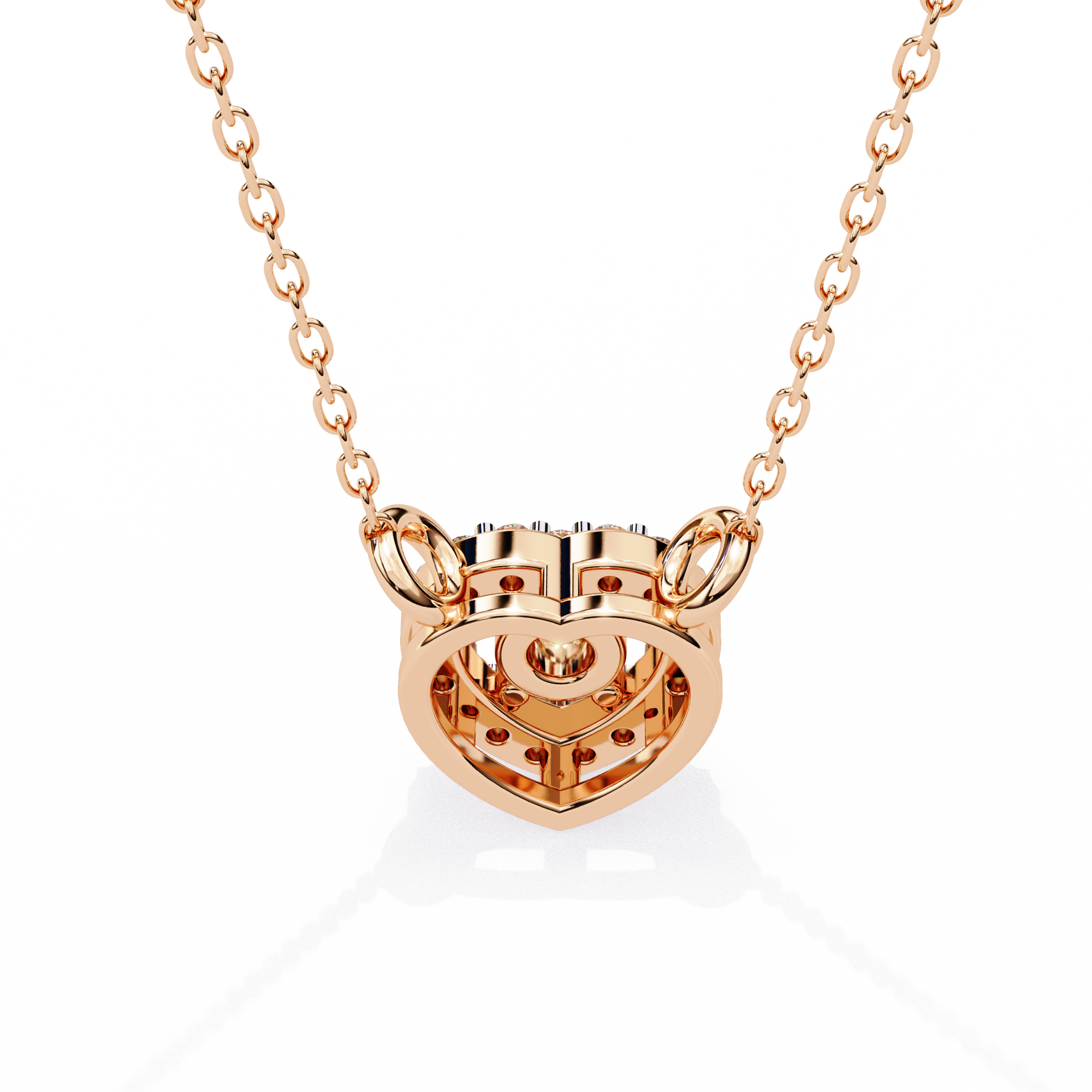 Classic Heart Diamond Pendant Necklace