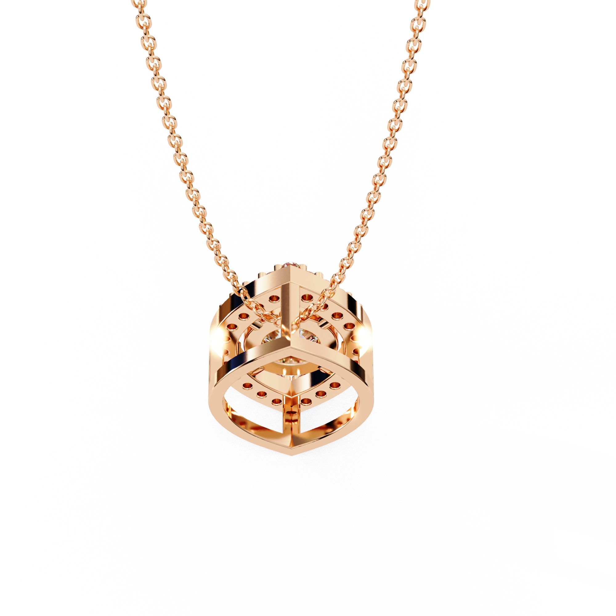 Timeless Oval Diamond Halo Pendant
