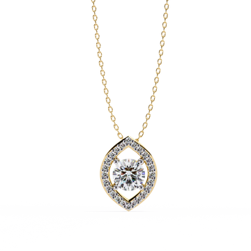 Timeless Oval Lab Grown Diamond Halo Pendant