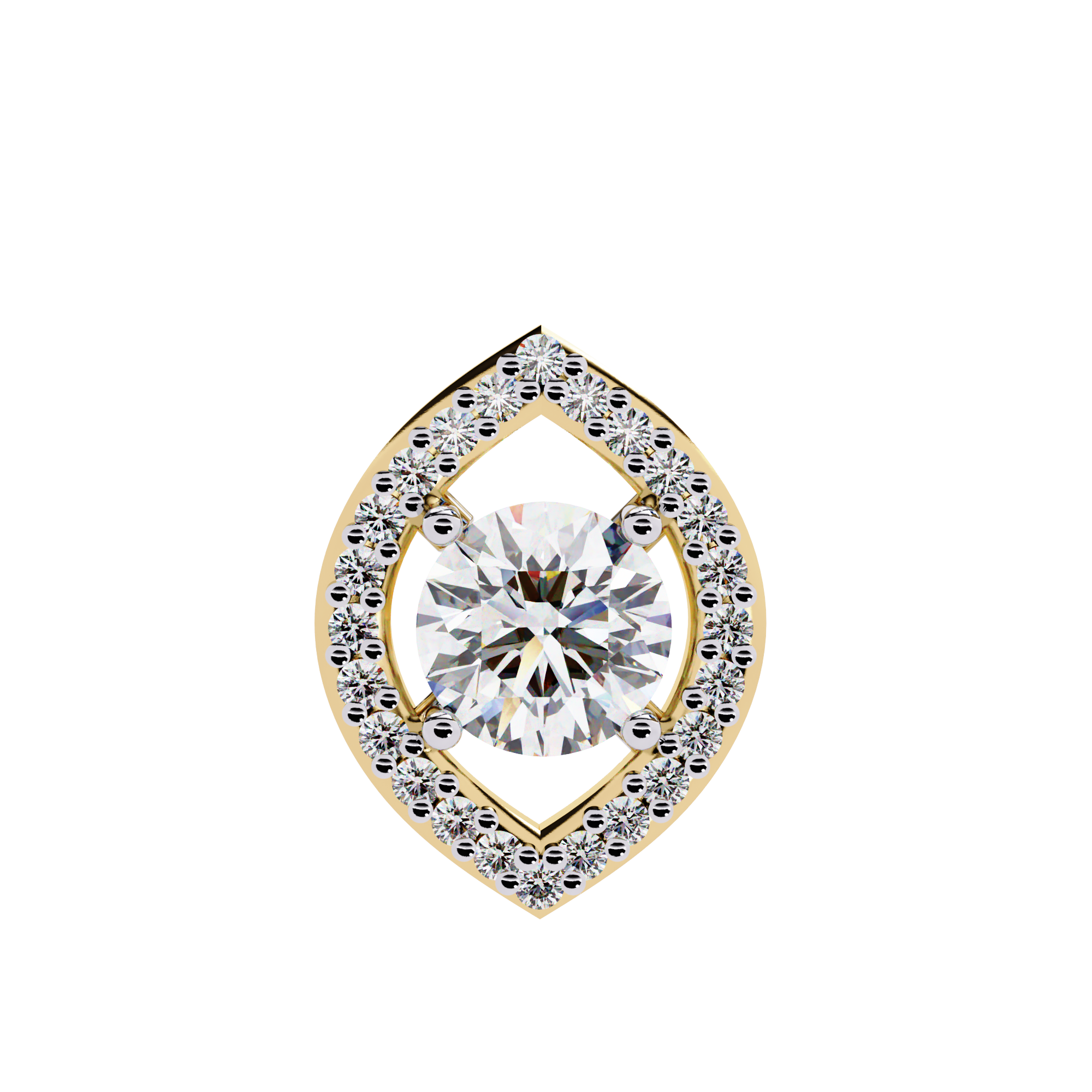 Timeless Oval Diamond Halo Pendant