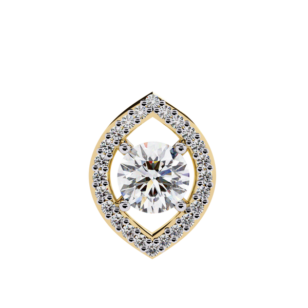 Timeless Oval Lab Grown Diamond Halo Pendant