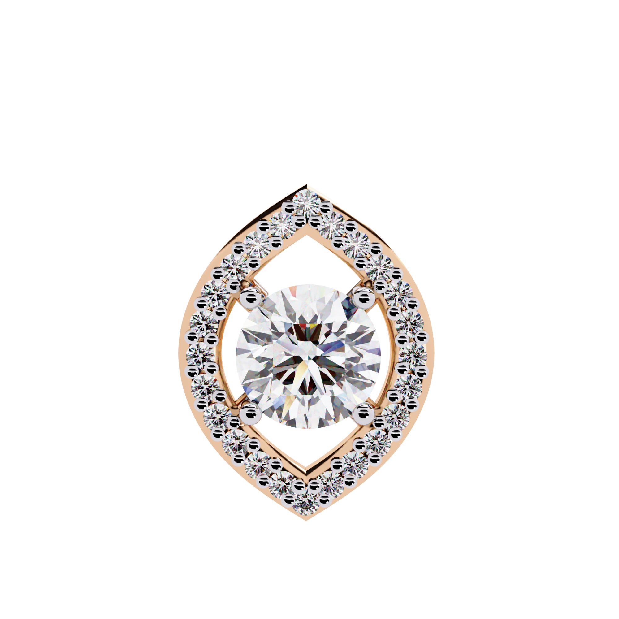 Timeless Oval Diamond Halo Pendant