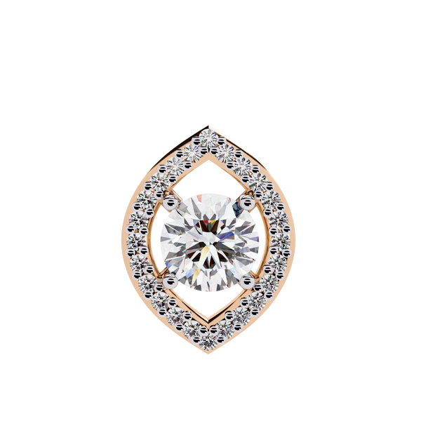 Timeless Oval Lab Grown Diamond Halo Pendant