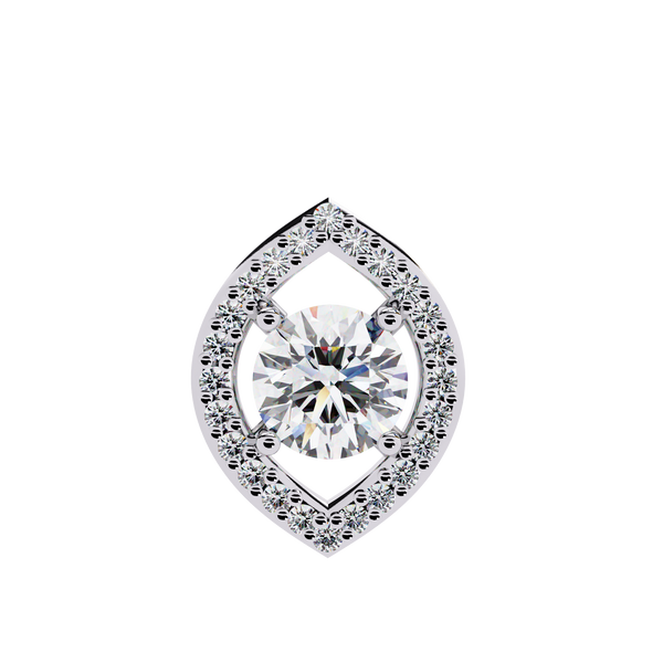 Timeless Oval Lab Grown Diamond Halo Pendant