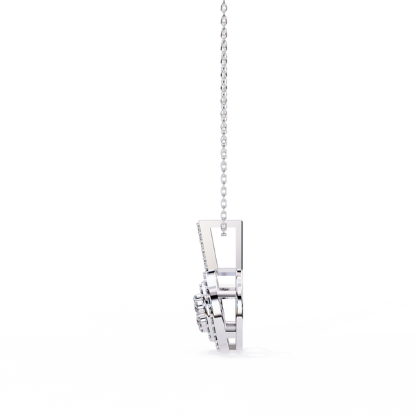 Double Halo Lab Grown Diamond Circle Pendant