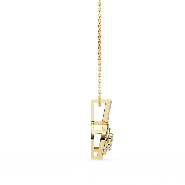 Double Halo Lab Grown Diamond Circle Pendant