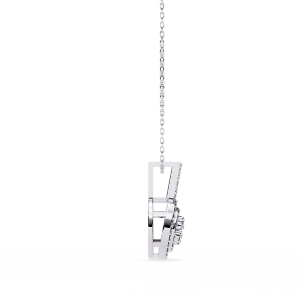 Double Halo Lab Grown Diamond Circle Pendant