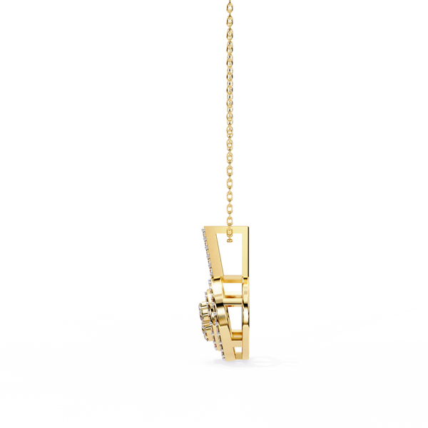 Double Halo Lab Grown Diamond Circle Pendant