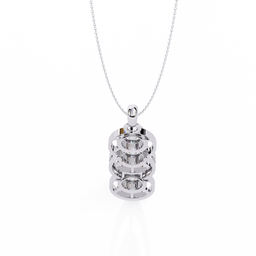 Triple Circle Diamond Pendant Necklace