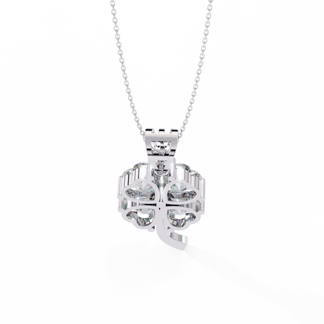 Elegant Four-Leaf Clover Pendant