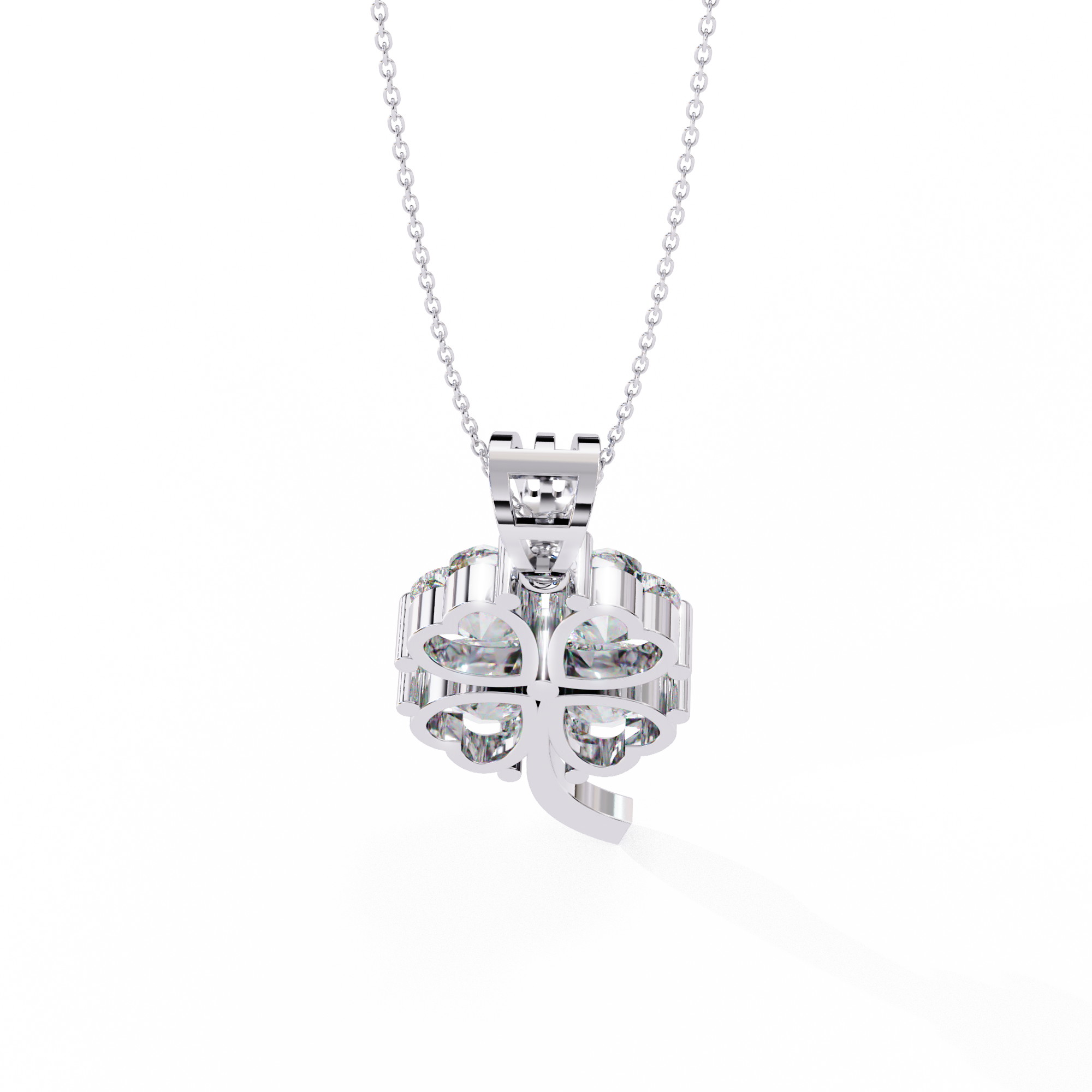 Elegant Four-Leaf Clover Pendant