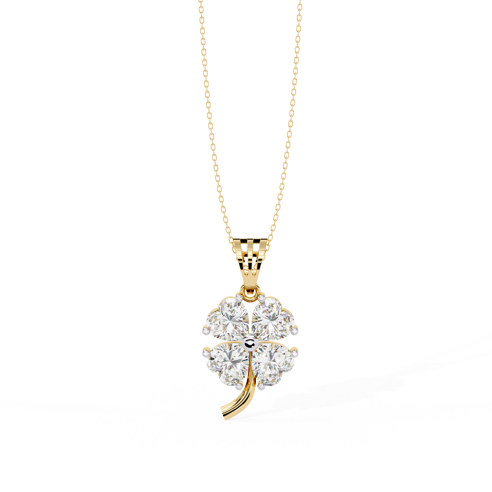 Elegant Four-Leaf Clover Pendant
