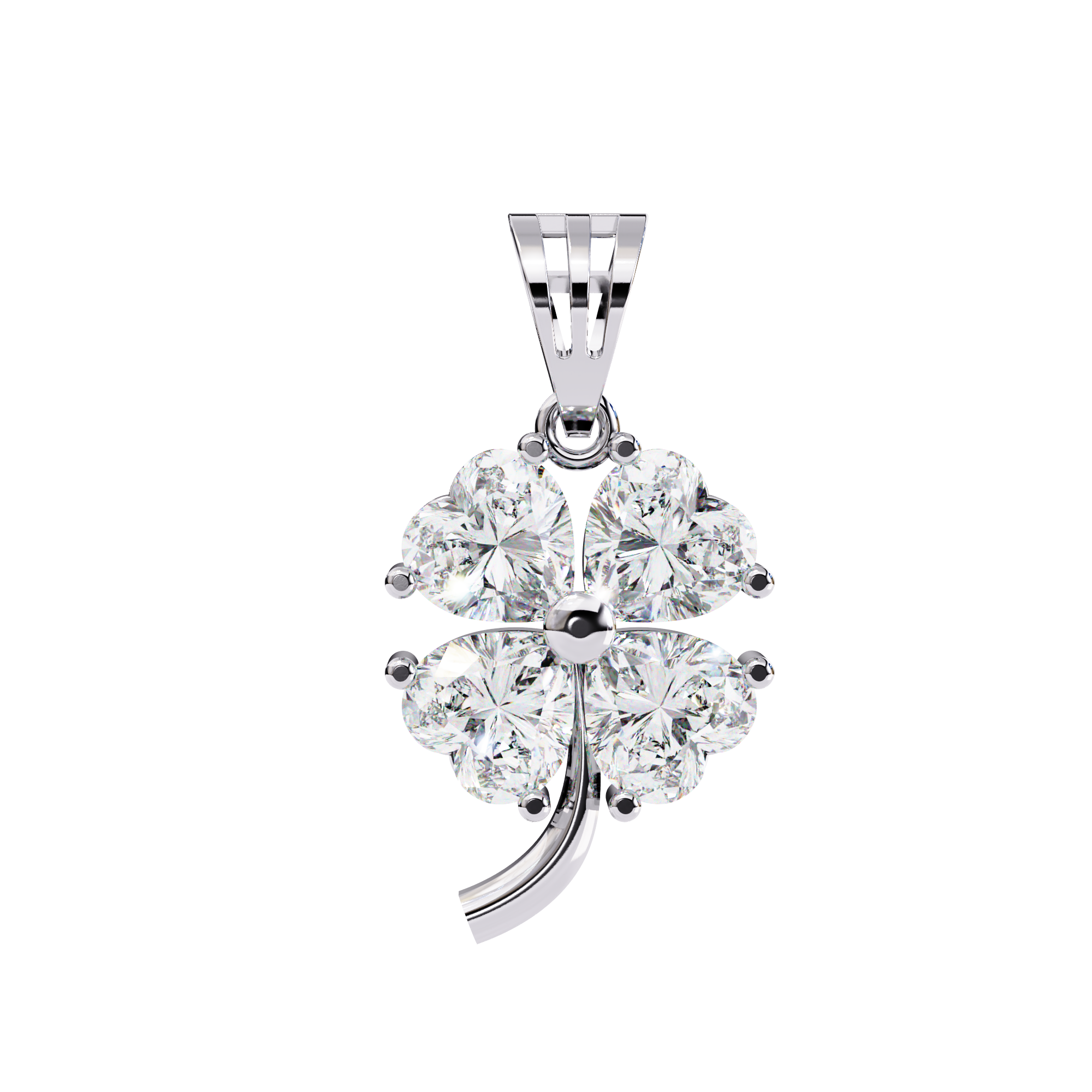 Elegant Four-Leaf Clover Pendant
