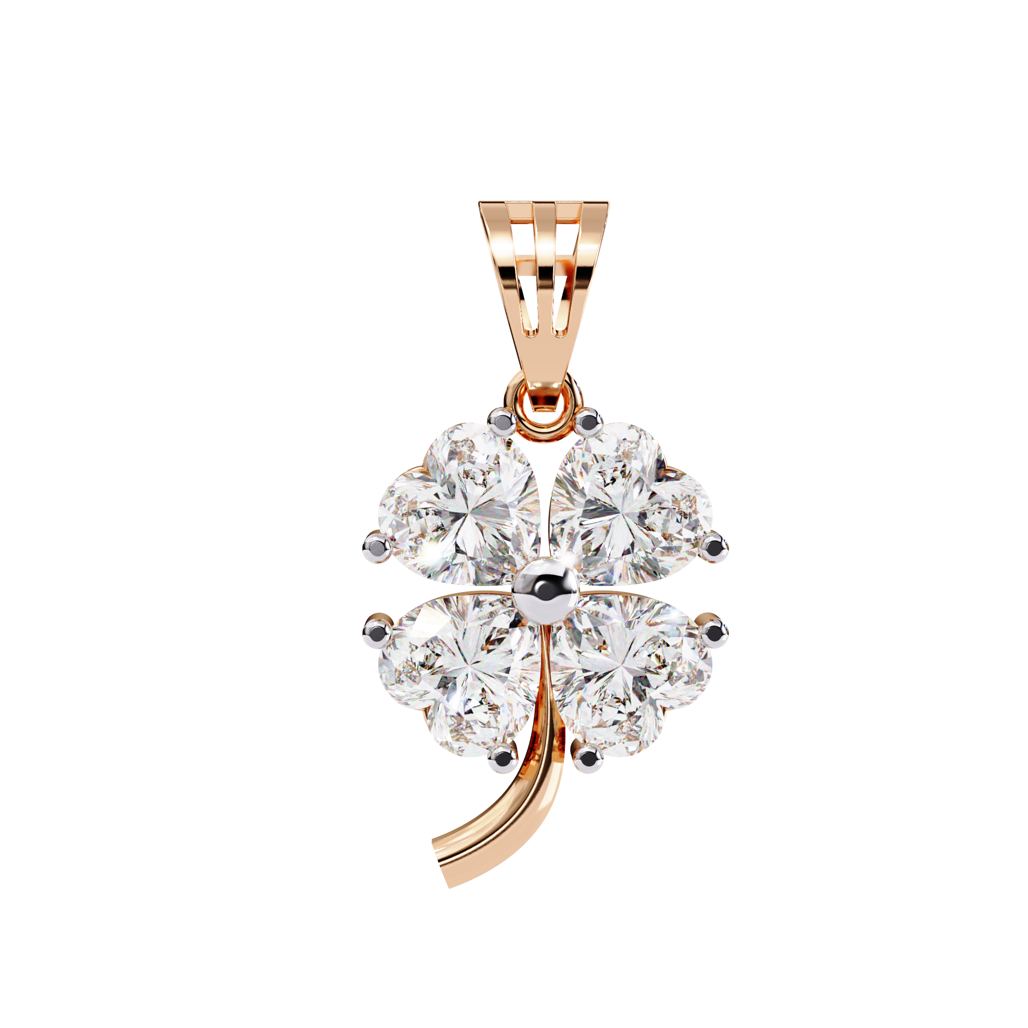 Elegant Four-Leaf Clover Pendant