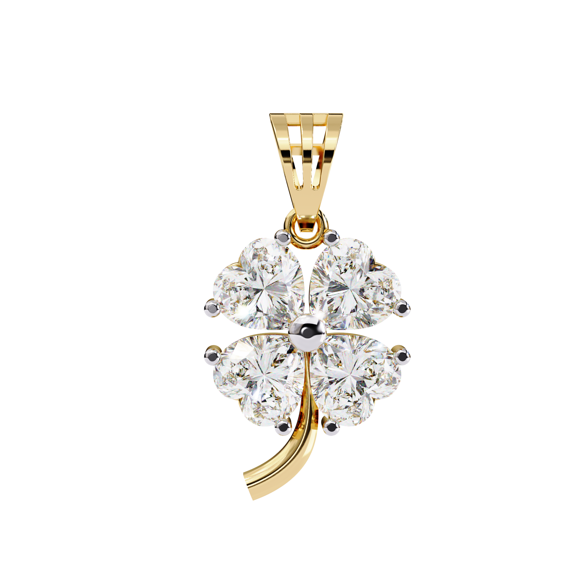 Elegant Four-Leaf Clover Pendant