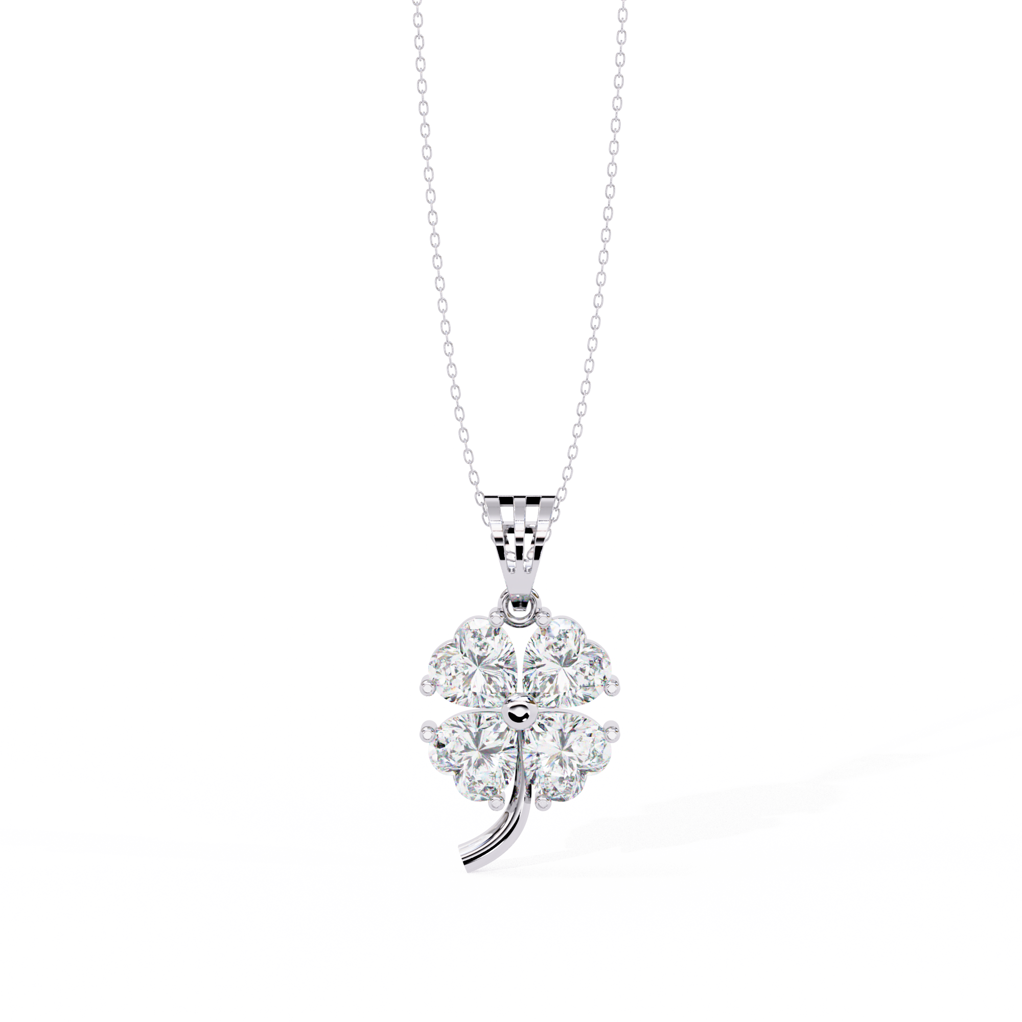 Elegant Four-Leaf Clover Pendant