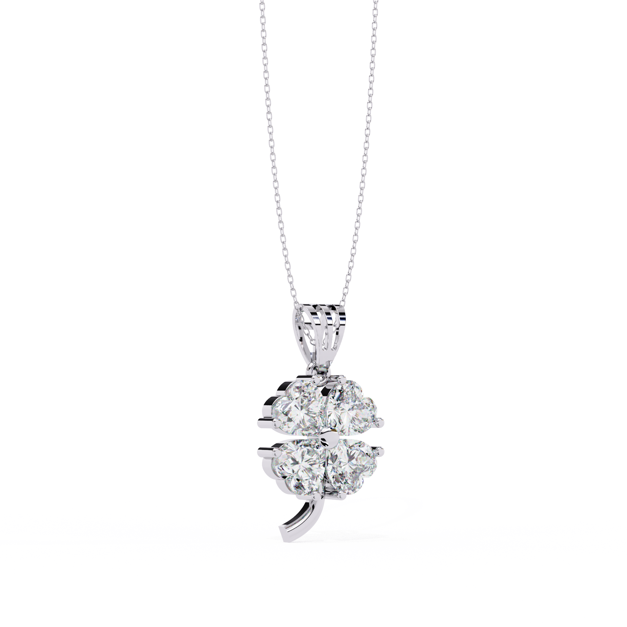 Elegant Four-Leaf Clover Pendant