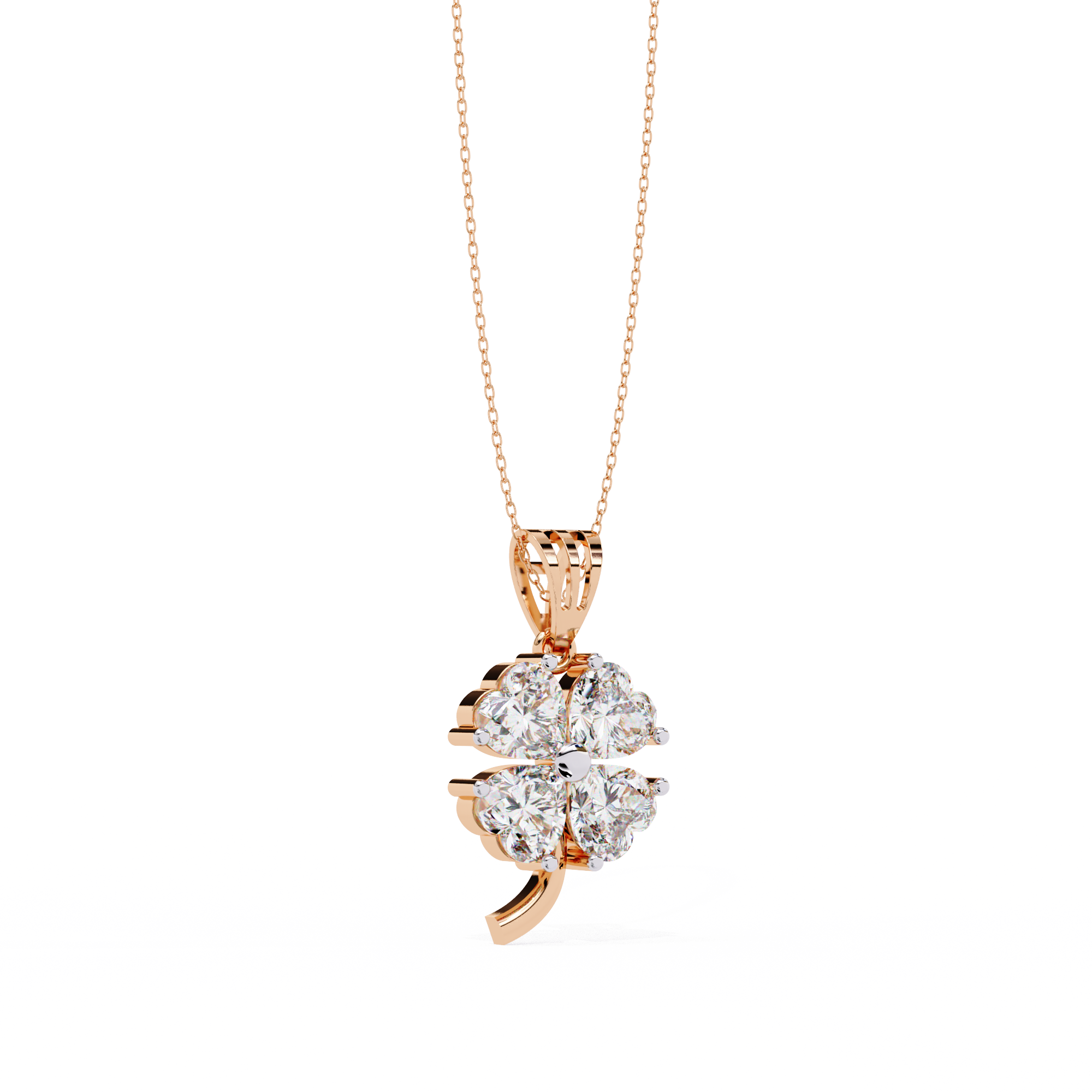 Elegant Four-Leaf Clover Pendant