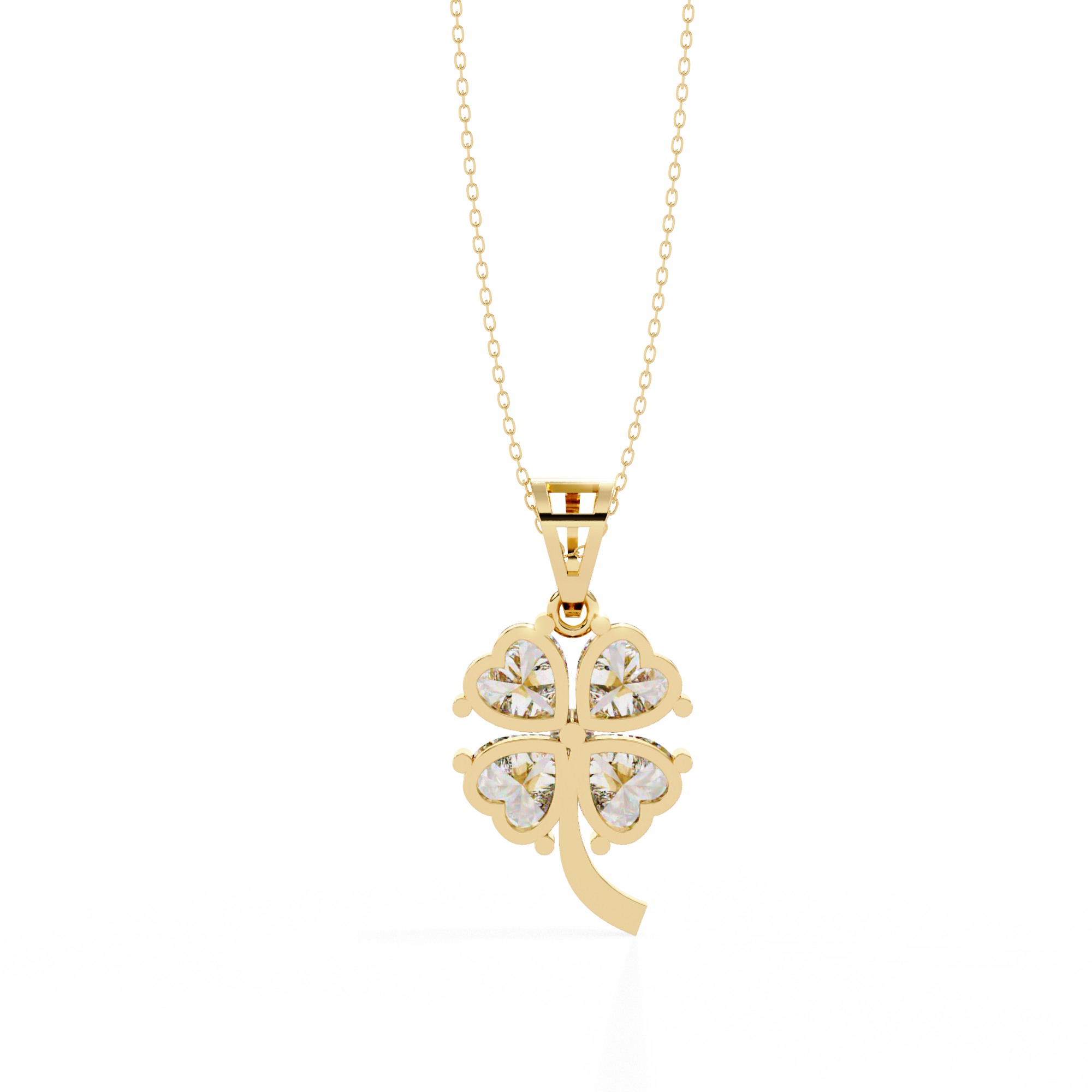 Elegant Four-Leaf Clover Pendant